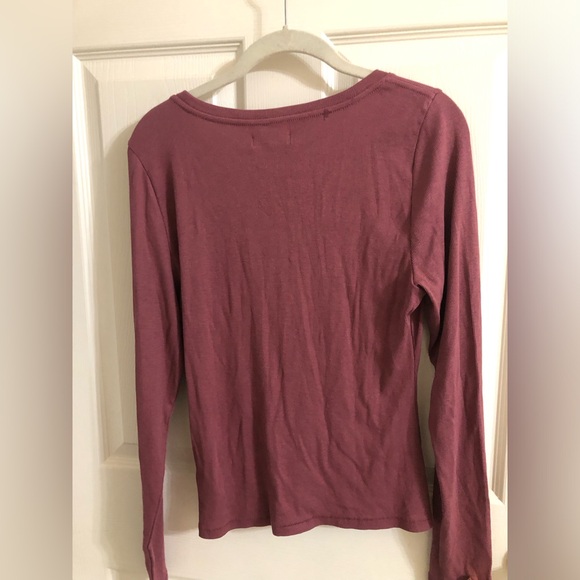 Purple V Neck Crew Sweater - Picture 2 of 3